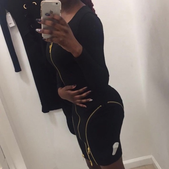 Fitted Black Dress - Picture 2 of 3